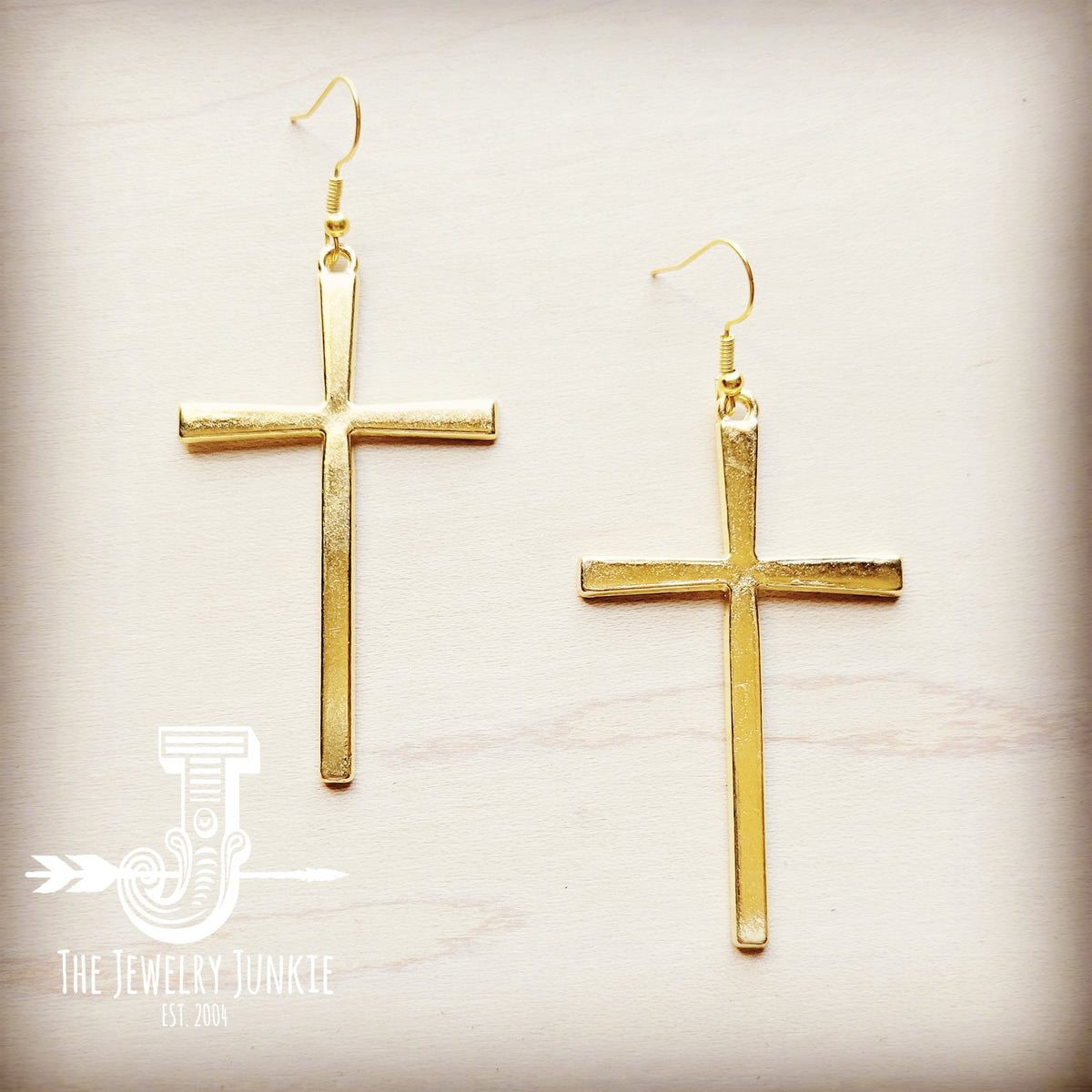 Gold Cross Earrings