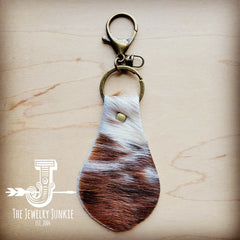 Leather Keychain-Brindle Cowhide