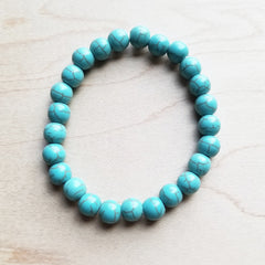 Blue Turquoise Stackable Stretch Bracelet