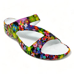 DAWGS Women's PAW Print Z Sandals - Flower Child