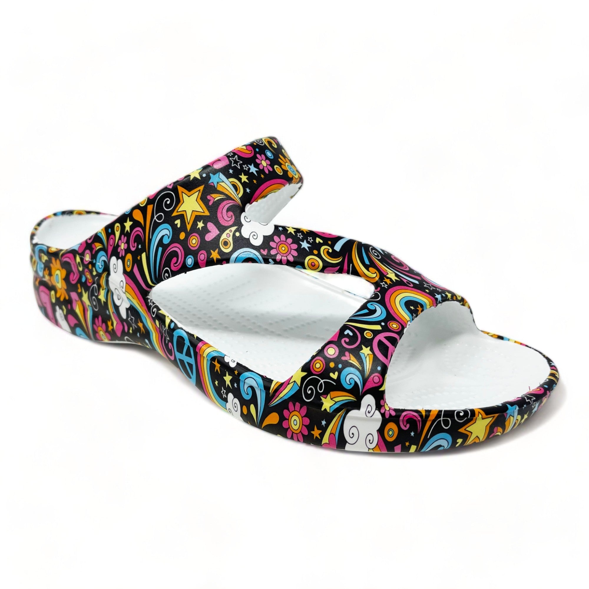 DAWGS Women's PAW Print Z Sandals- Feelin' Groovy