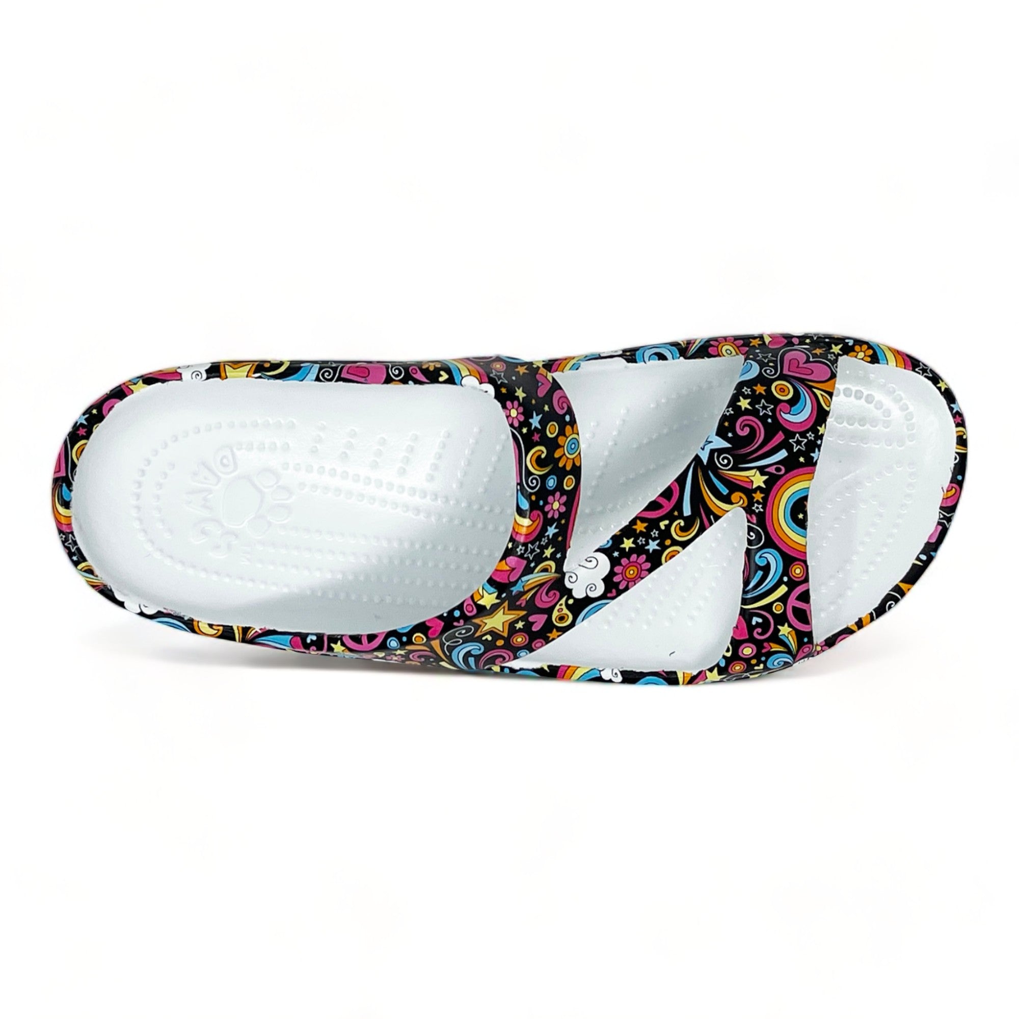 DAWGS Women's PAW Print Z Sandals- Feelin' Groovy