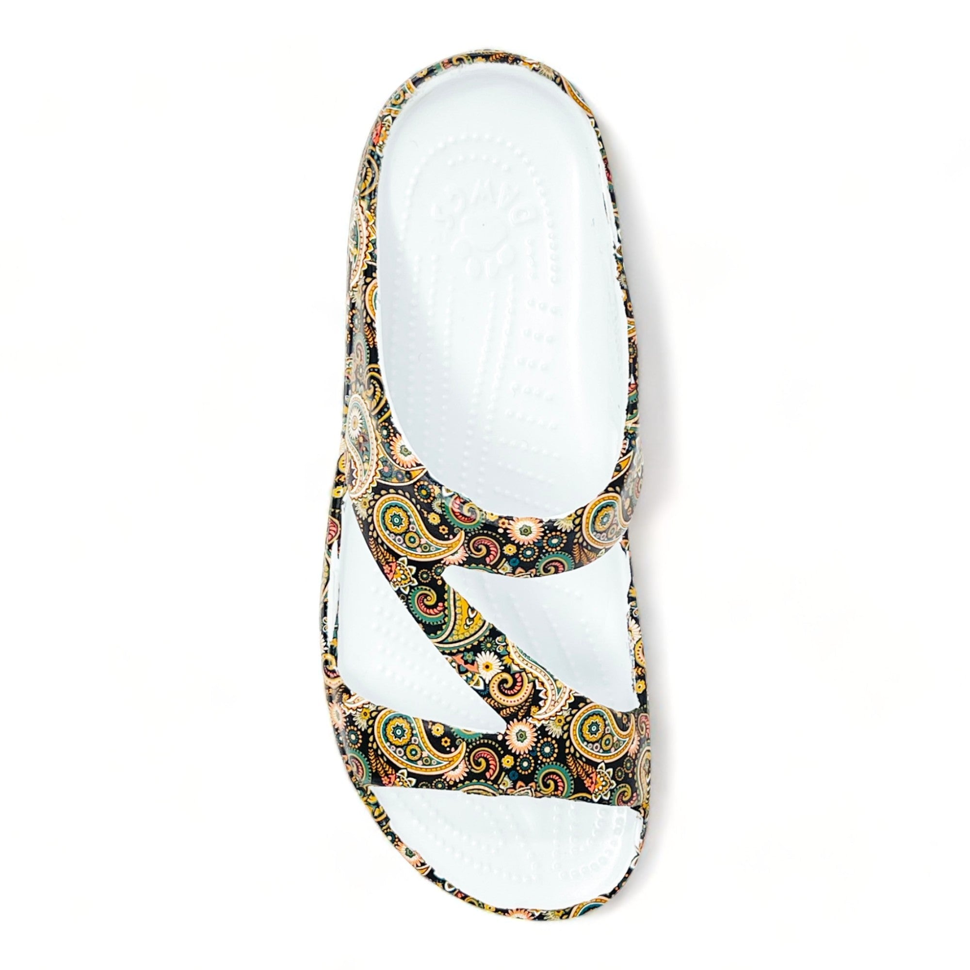 DAWGS Women's PAW Print Z Sandals - Paisley Gold