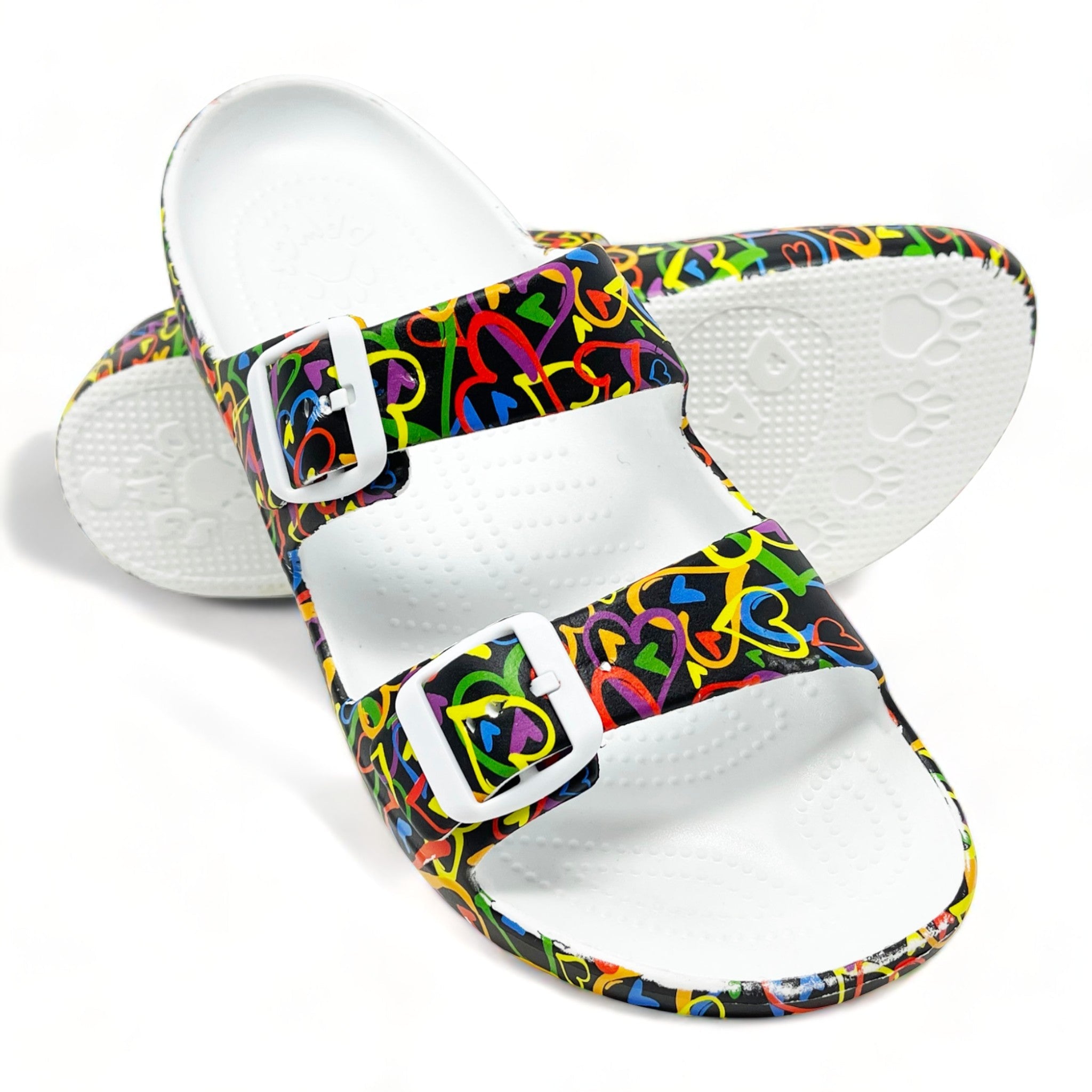 DAWGS Women's PAW Print Adjustable 2-Strap Sandals - 4 Patterns