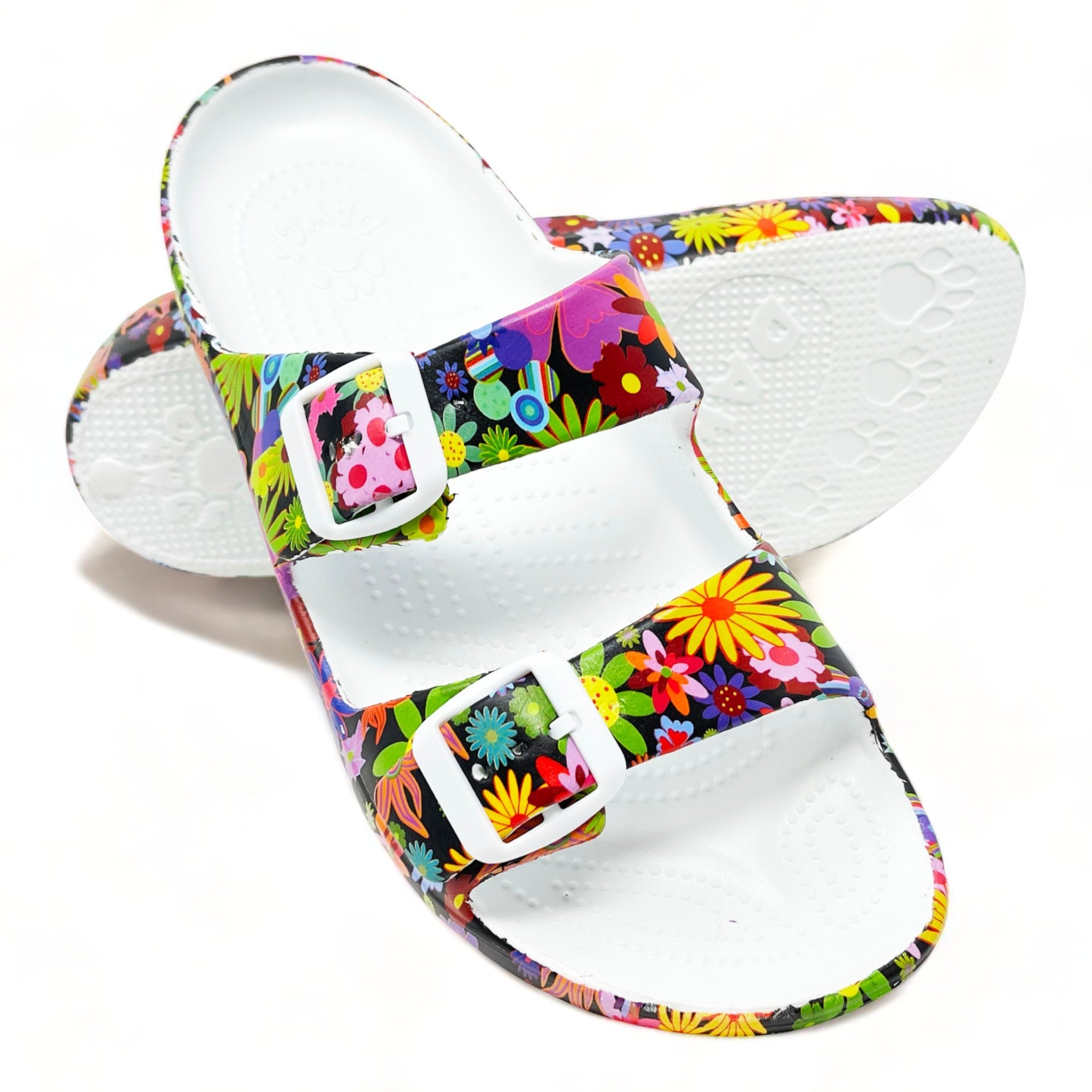 DAWGS Women's PAW Print Adjustable 2-Strap Sandals - 4 Patterns