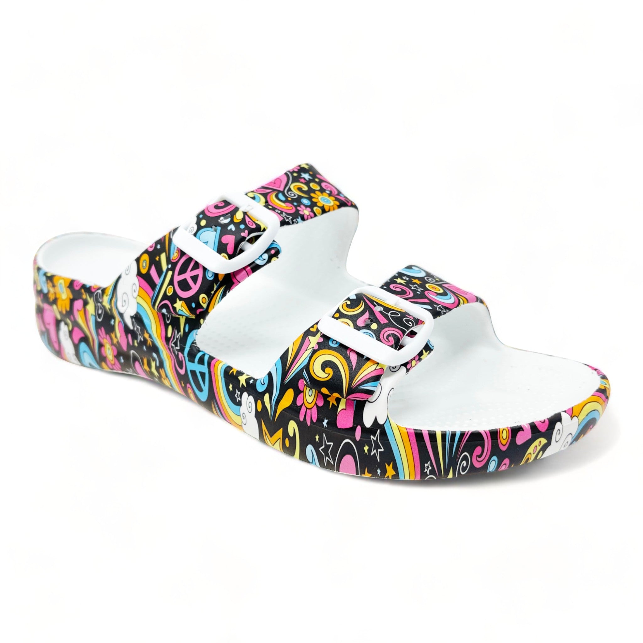 DAWGS Women's PAW Print Adjustable 2-Strap Sandals - 4 Patterns