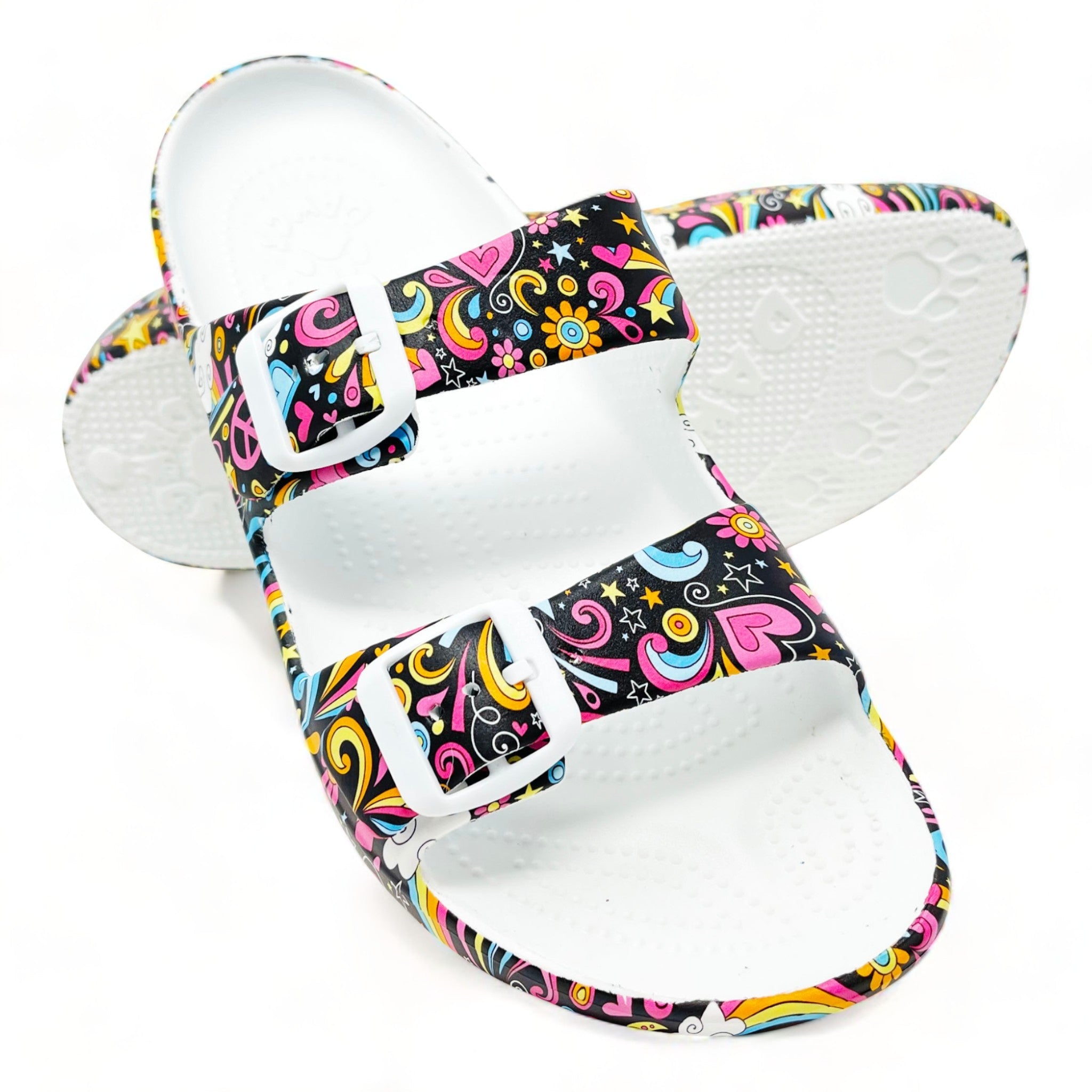 DAWGS Women's PAW Print Adjustable 2-Strap Sandals - 4 Patterns