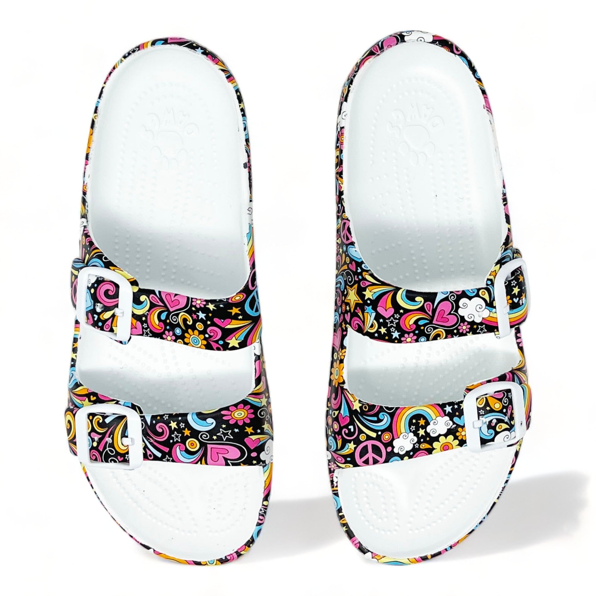 DAWGS Women's PAW Print Adjustable 2-Strap Sandals - 4 Patterns