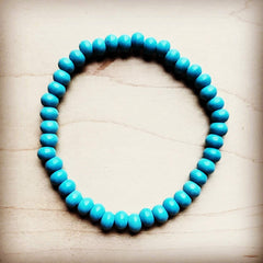 Blue Turquoise Stackable Stretch Bracelet