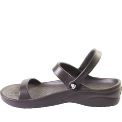 DAWGS Women's 3-Strap Sandals - Dark Brown