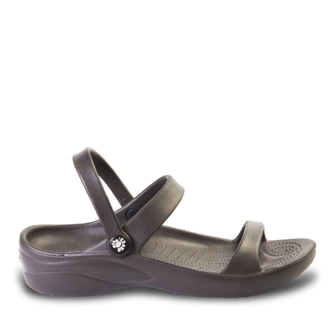 DAWGS Women's 3-Strap Sandals - Dark Brown