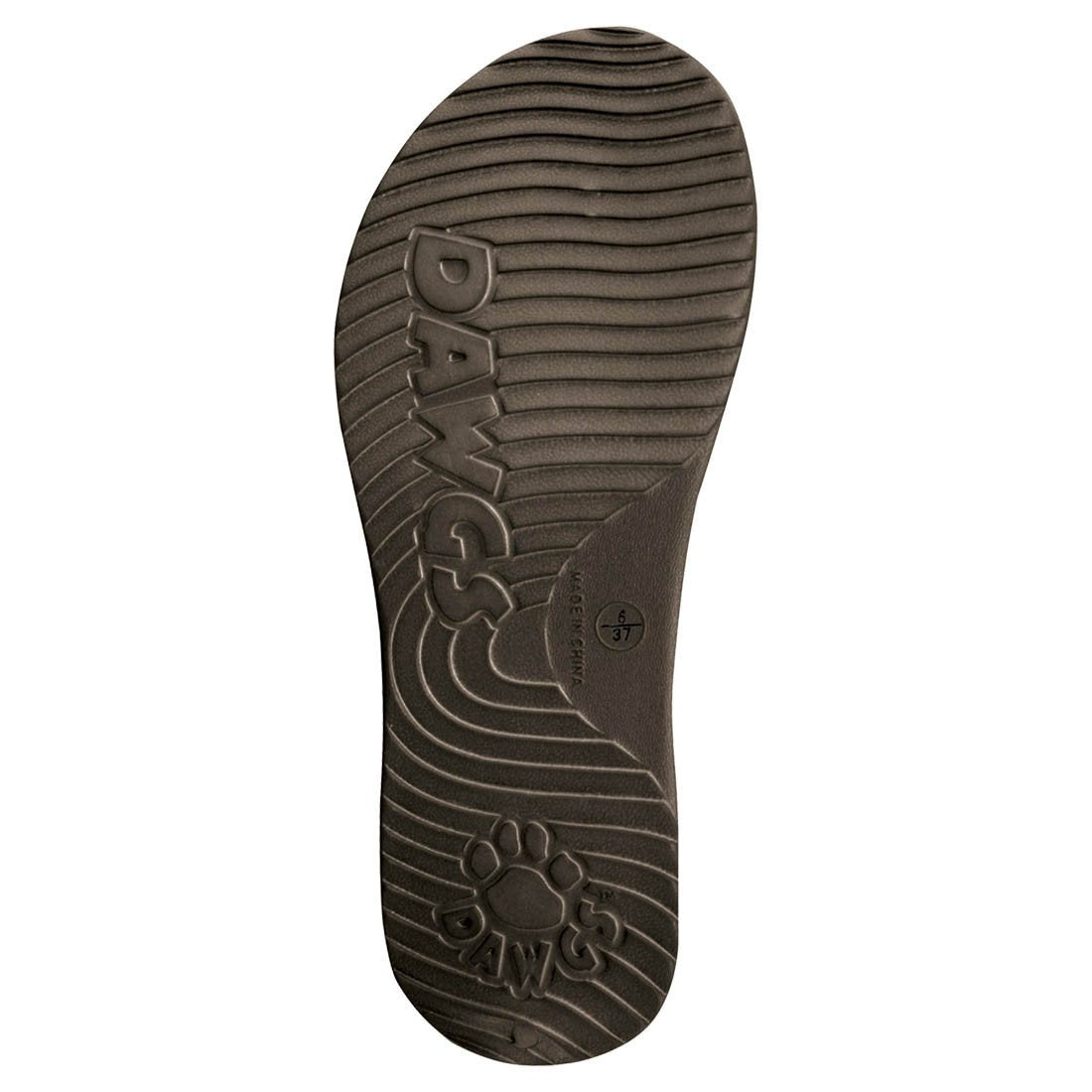 DAWGS Women's Flip Flops - Dark Brown