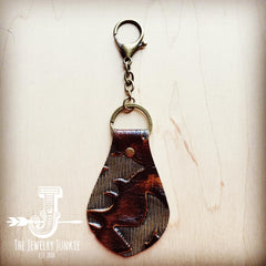 Embossed Leather Key Chain - Laredo